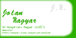 jolan magyar business card